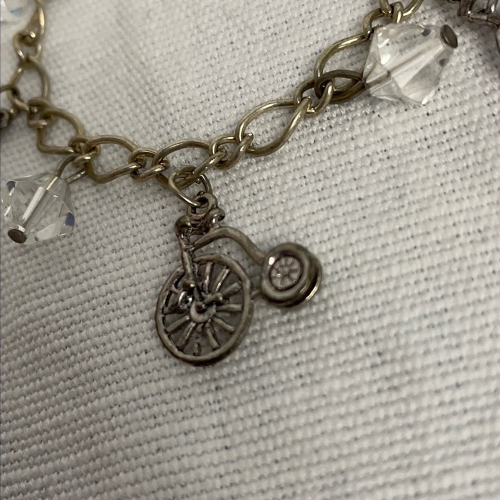Funky bicycle bracelet and earring set!